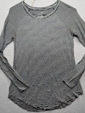 American Eagle Outfitters Black & White Striped Tee